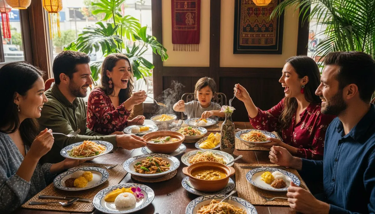 thai food sharing