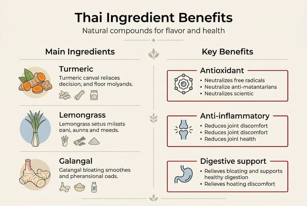 Infographic of Thai ingredient health benefits