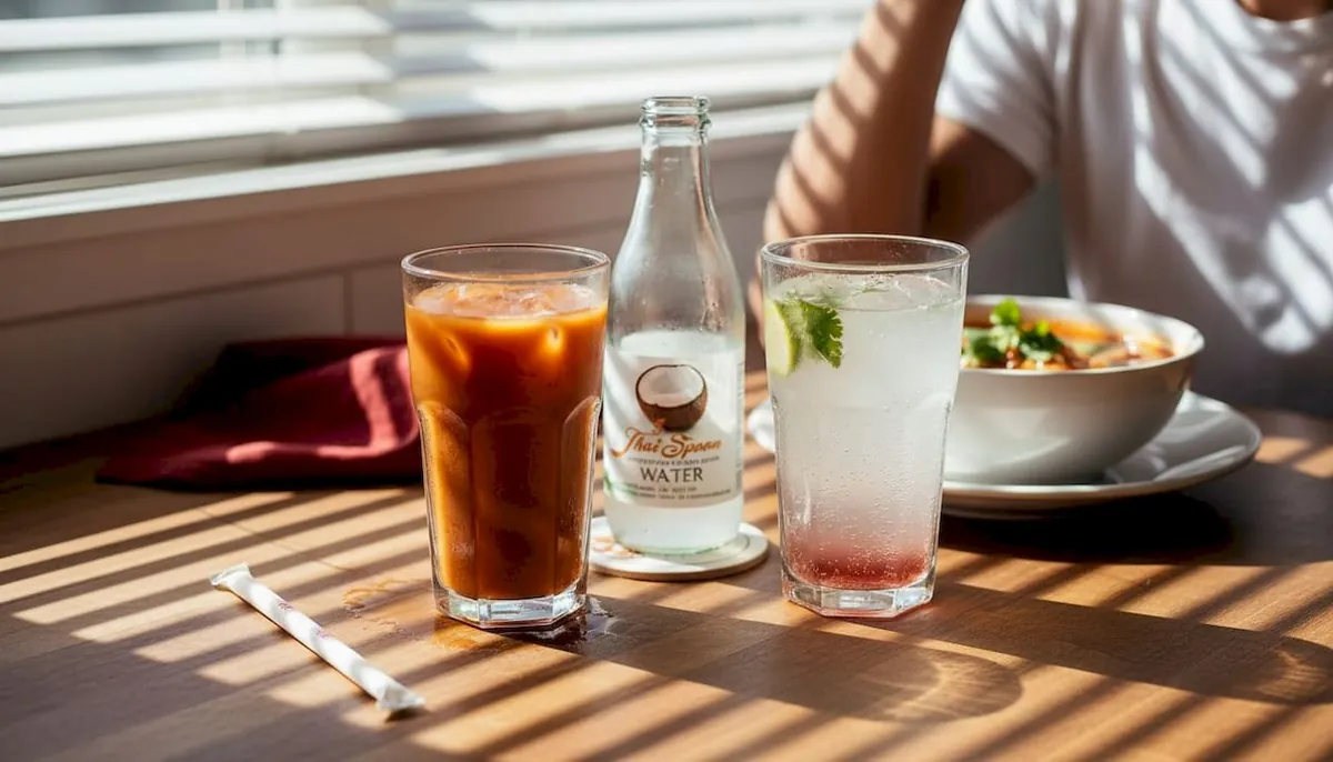 Refreshing drinks with tom yum soup