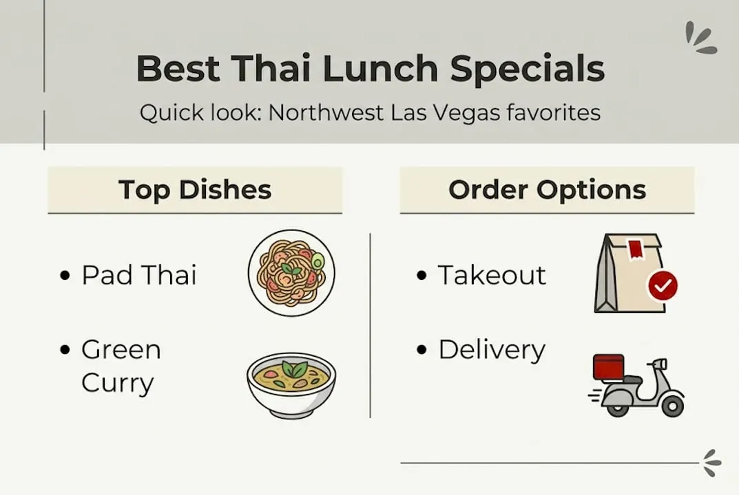 Infographic comparing top Thai lunch specials