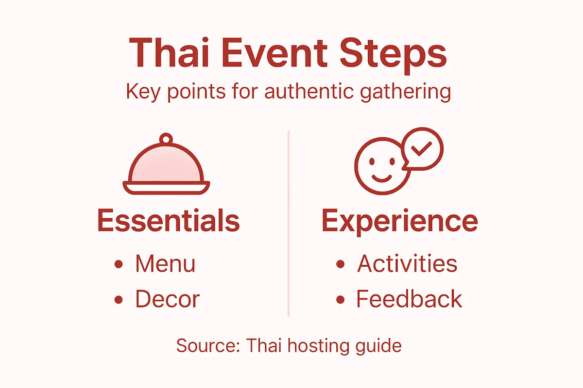 Infographic of main Thai event planning steps