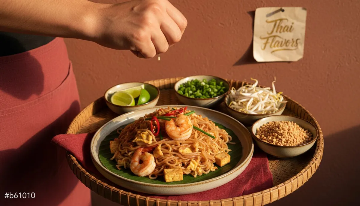 Traditional Pad Thai garnishes and sides