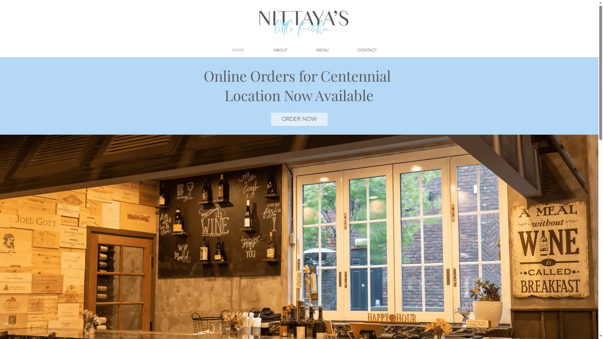 Nittaya’s Little Kitchen website screenshot