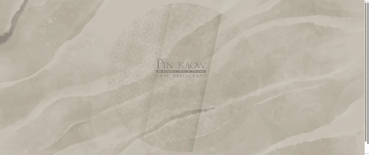 Pin Kaow Thai Restaurant website screenshot