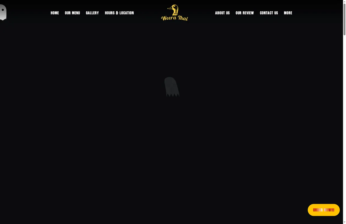 Weera Thai Restaurant website screenshot
