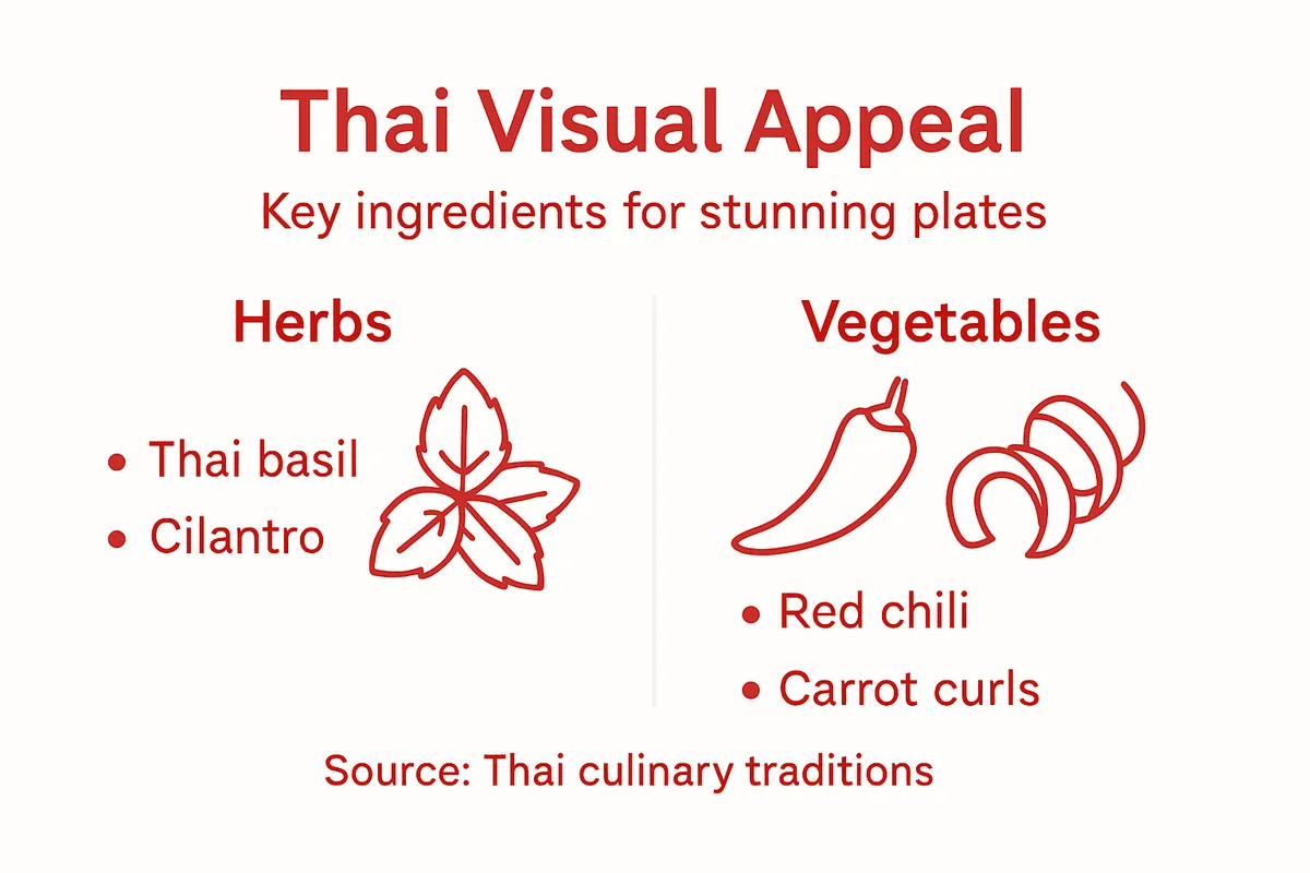 Infographic showing Thai visual appeal ingredients