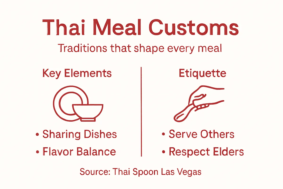 Infographic overview of Thai meal customs