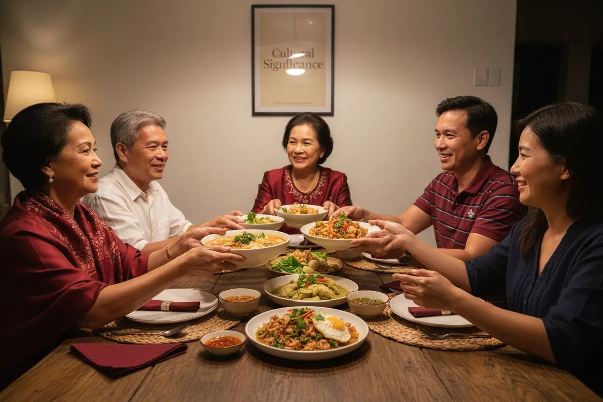 Thai dining family meal