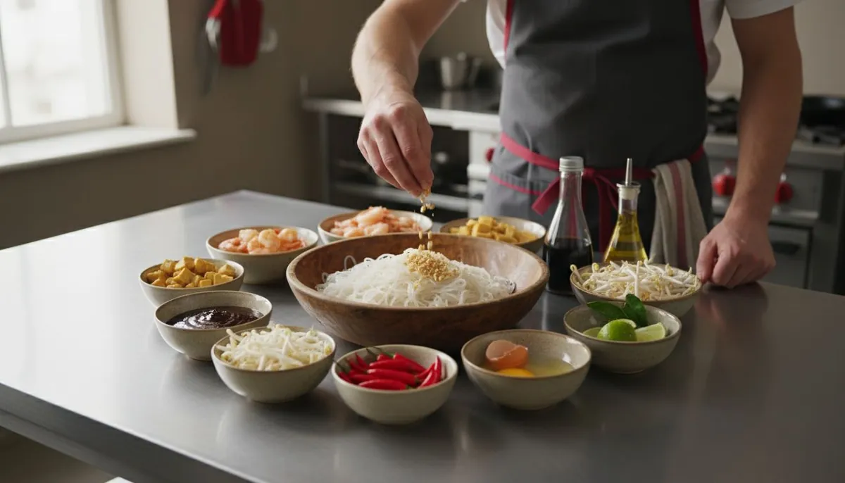pad thai ingredients kitchen