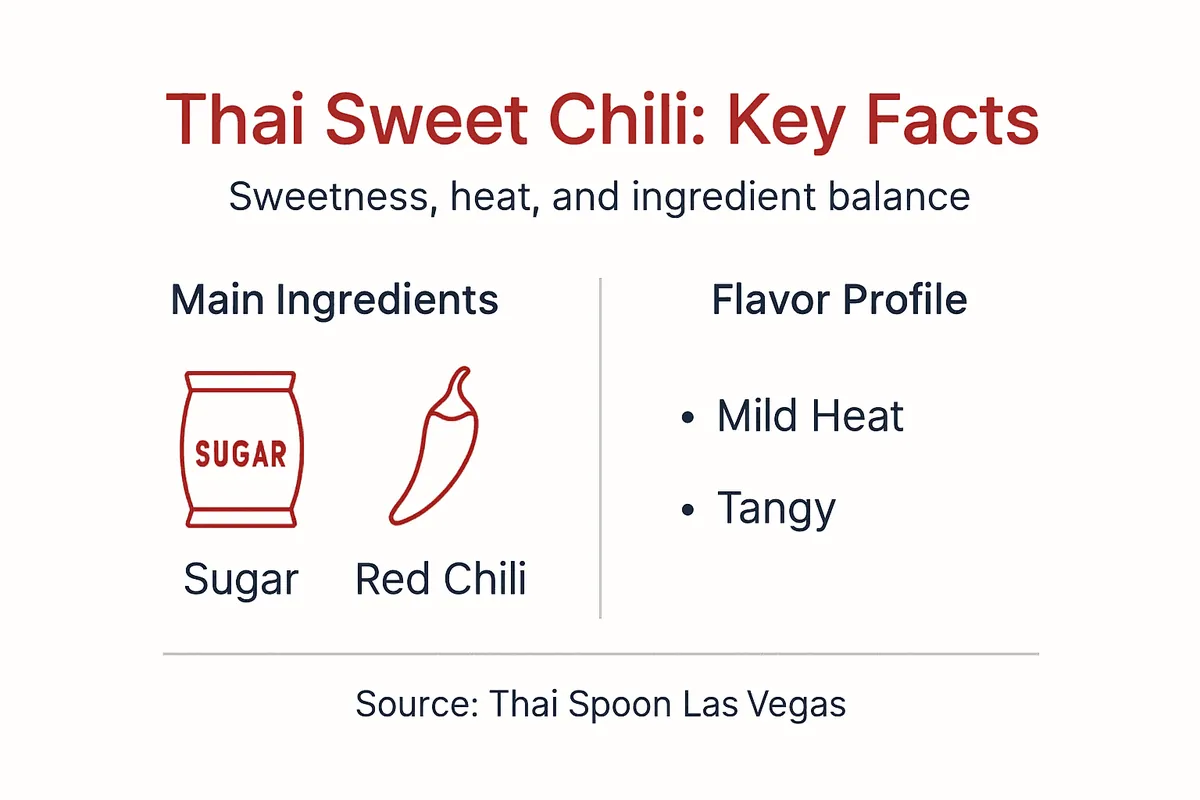 Infographic showing Thai sweet chili key facts