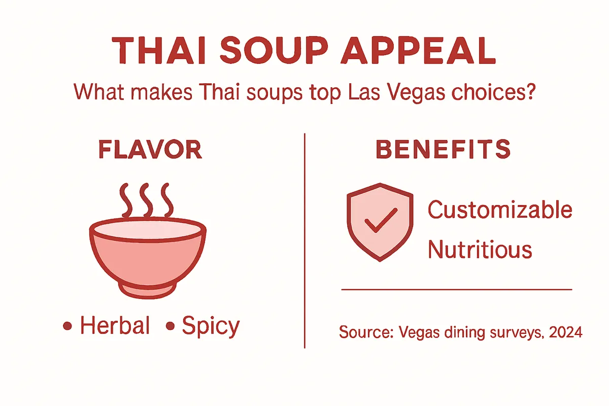 Infographic of Thai soup appeal and benefits