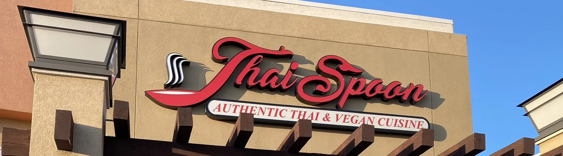 The Thai Spoon sign: Authentic Thai & Vegan Cuisine